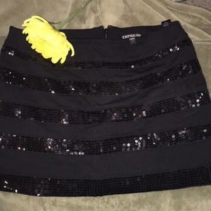 Express, 6, black sequin mini skirt